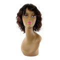 Close up of Unique's 100% Human Hair Full Wig Style A featuring natural texture and premium quality.