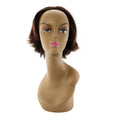 Mrs. Barbados 100% human hair half wig in brown and auburn shades for a classic look