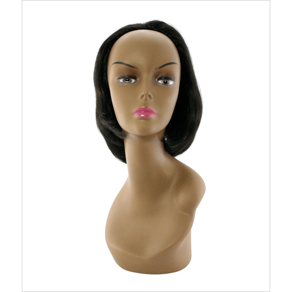 Mrs. Denmark Style 100% Human Hair Half Wig in Black