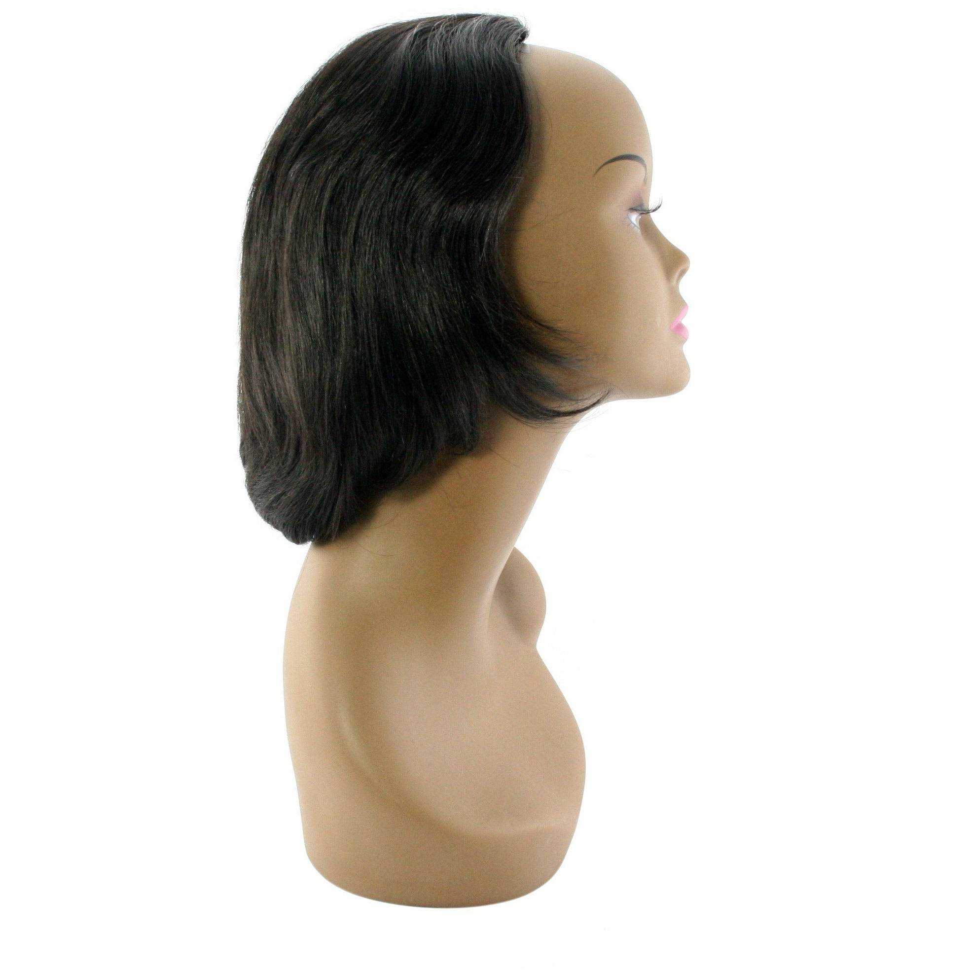 Mrs. Denmark Style 100% Human Hair Half Wig in Black