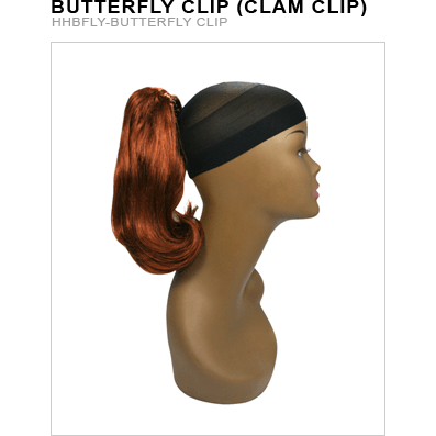 Human Hair Butterfly Clip - Auburn Natural Hair Accessory