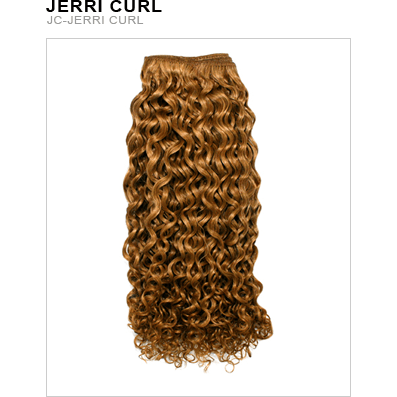 12 Inch Human Hair Jerri Curl Extensions in Auburn and Brown