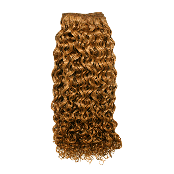 12 Inch human hair Jerri curl extensions in auburn and brown shades