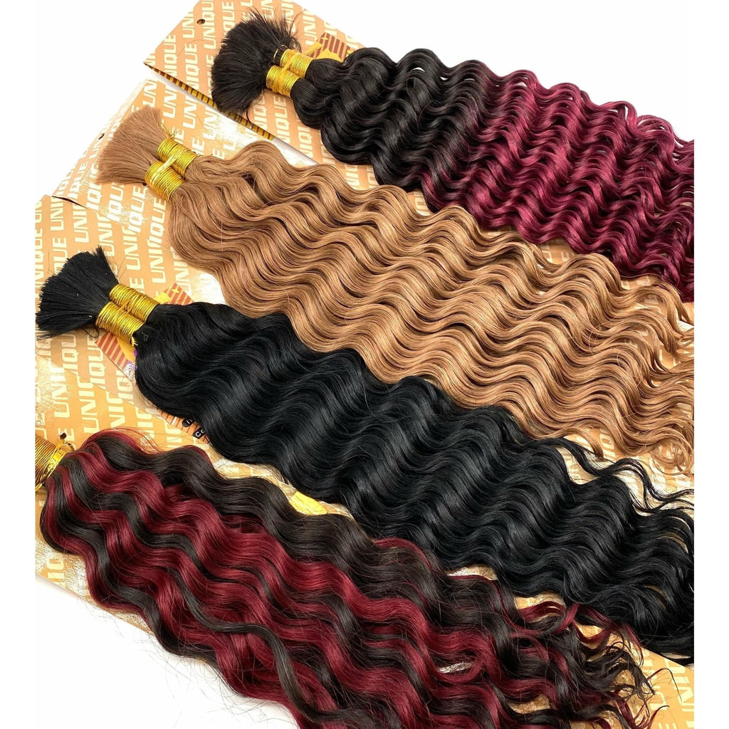18-inch premium human hair extensions in deep bulk style