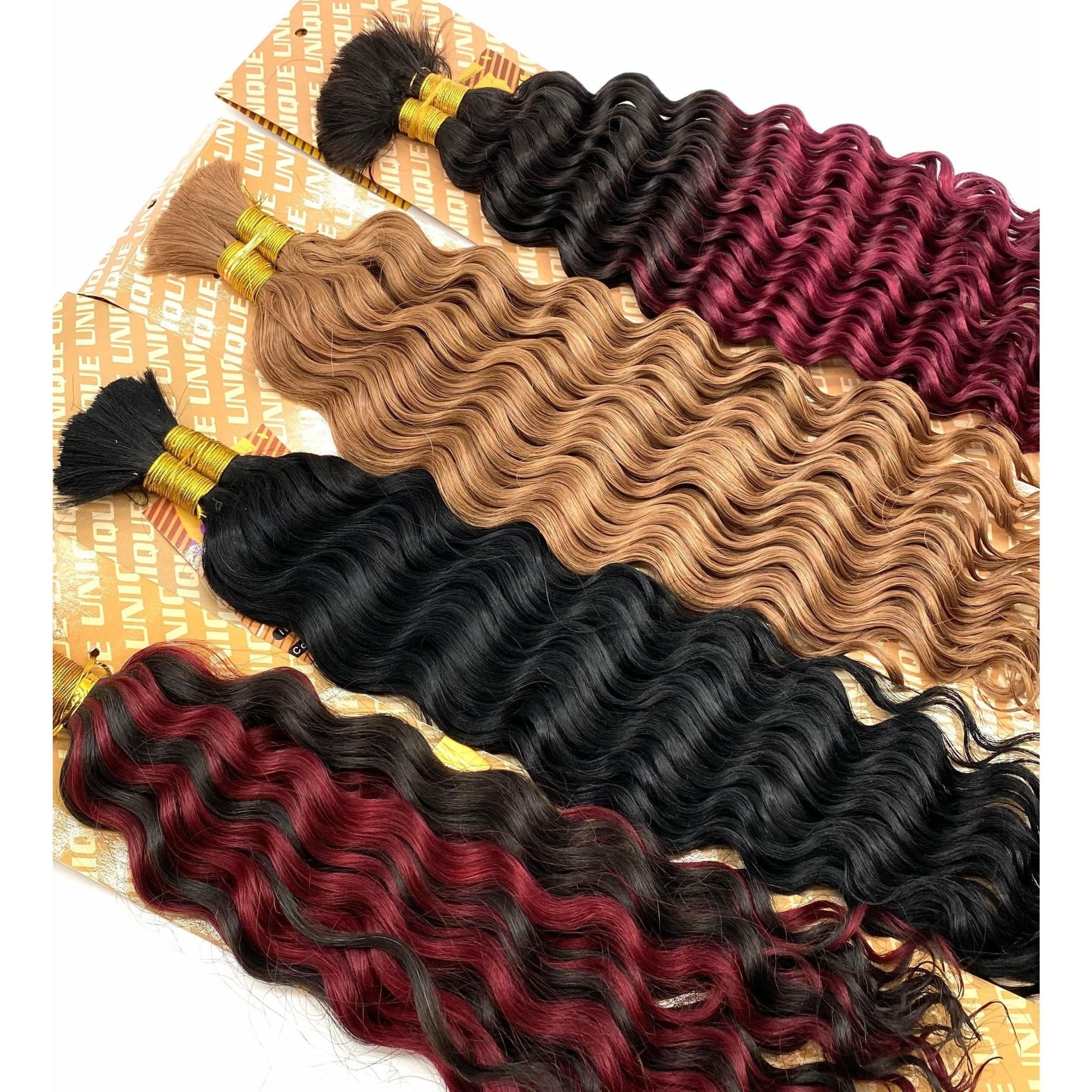 18-inch premium human hair extensions in deep bulk style