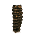 10 Inch deep wave human hair extensions available in brown and blonde