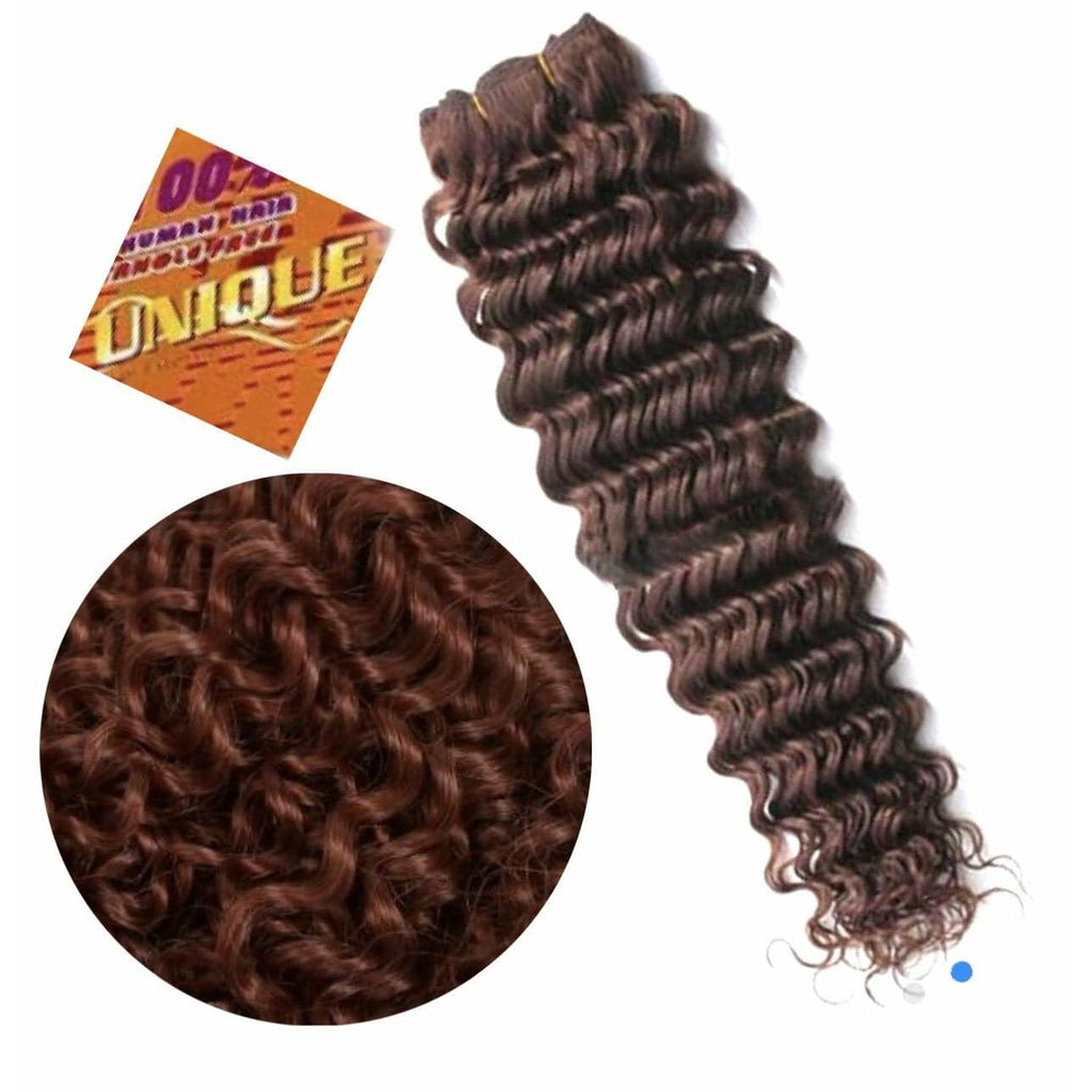 24 Inch Deep Wave Human Hair Extensions in Black, Brown, and Blonde