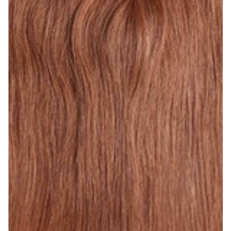 10 Inch Brown Perm Straight Human Hair Extensions