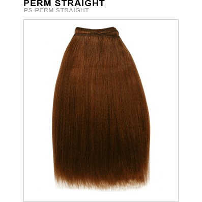 18 inch brown perm straight human hair extension with a sleek elegant look