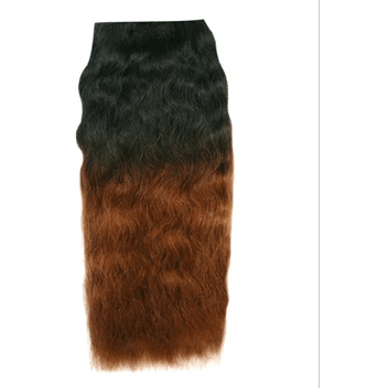 16 Inch Human Hair Wet & Wavy Weave Ombre Black to Chestnut Brown