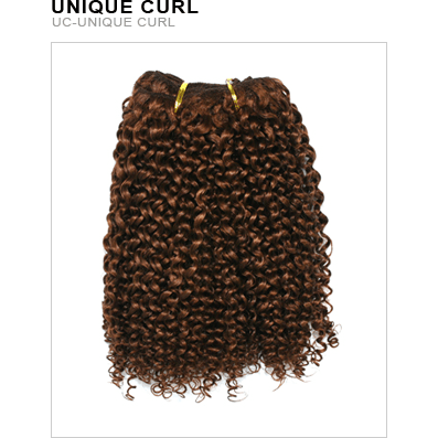 16 inch Unique Curl human hair extension in brown