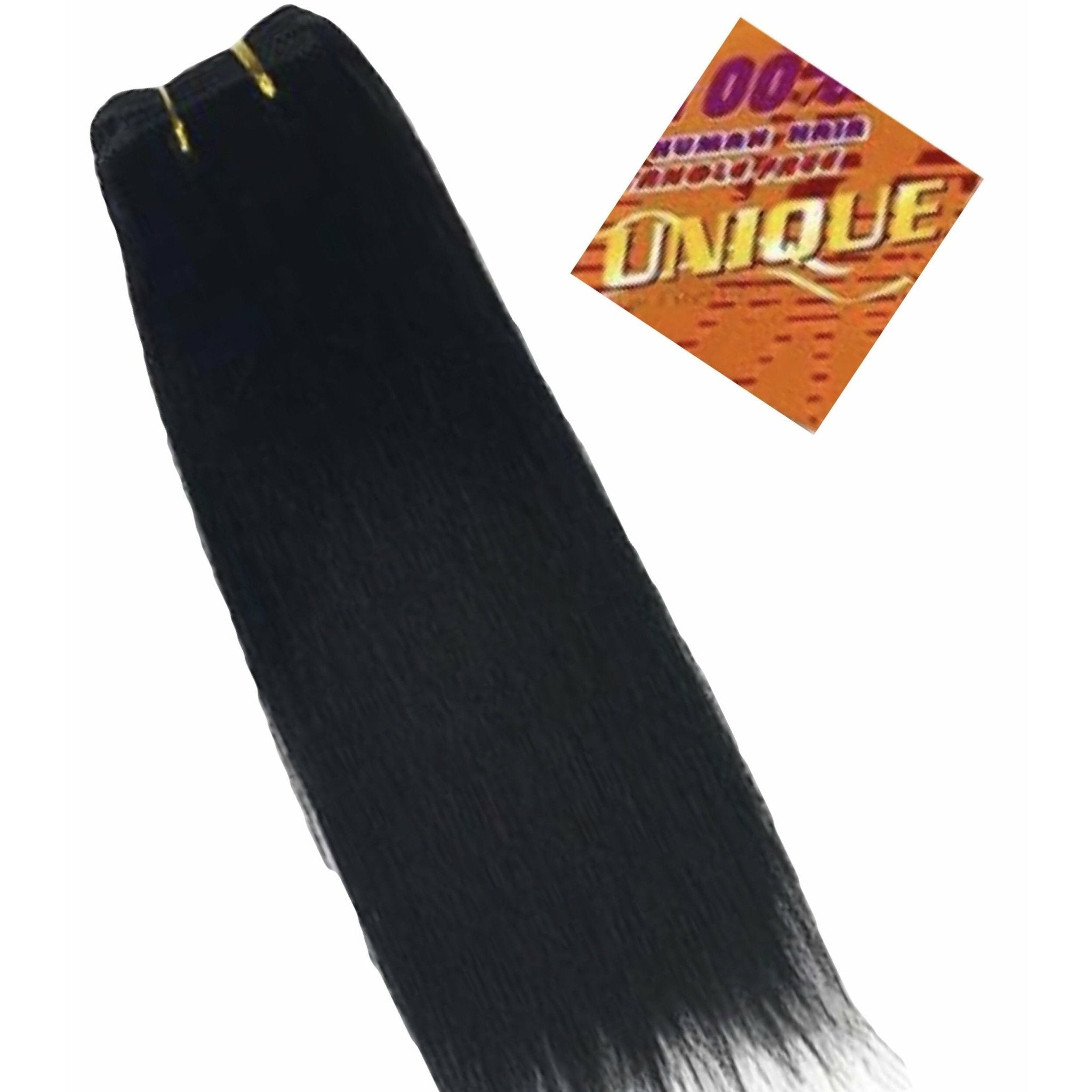 Human Hair Yaki Extensions in Natural Deep Black, Tangle-Free