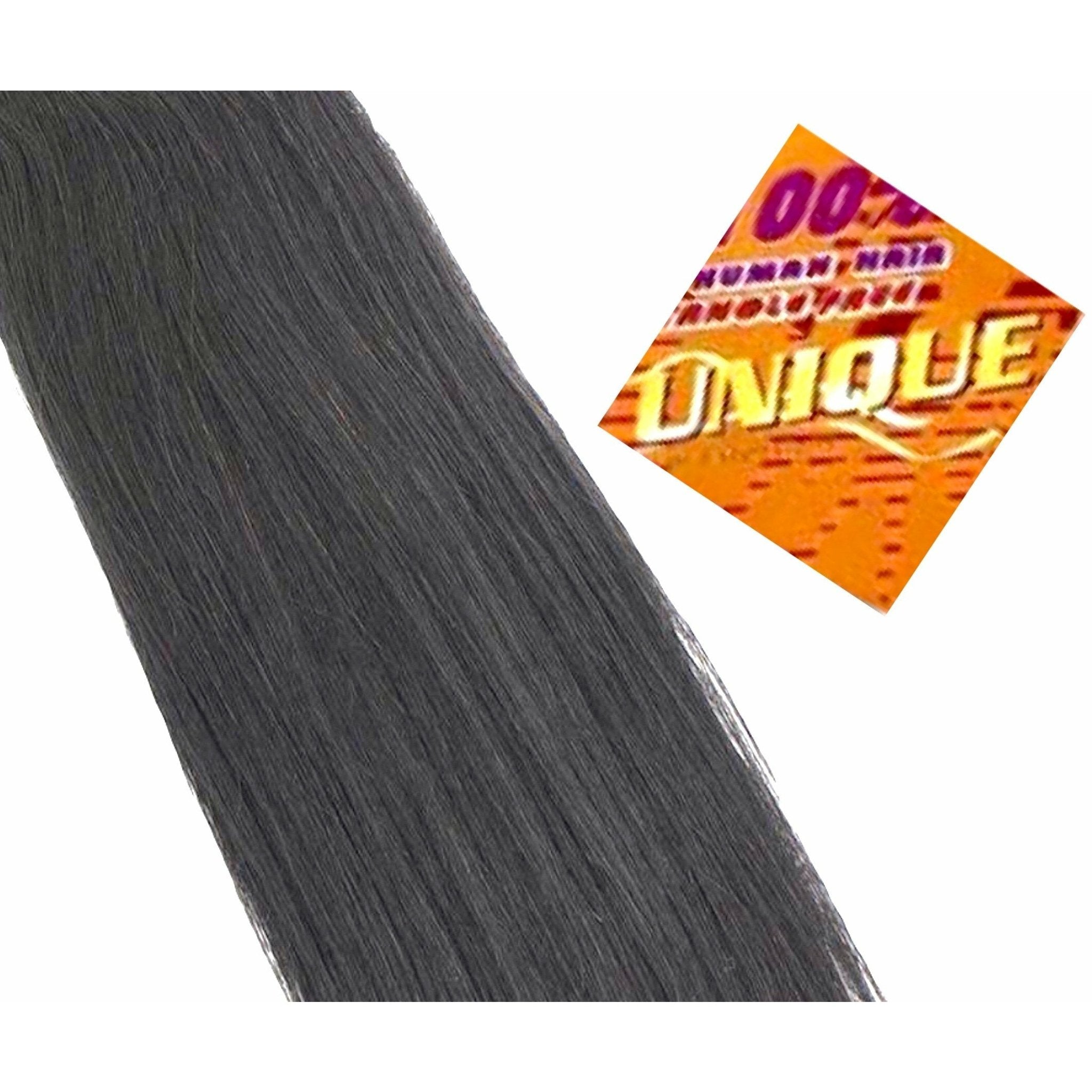 Human Hair Yaki Extensions in Natural Deep Black, Tangle-Free