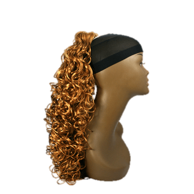 Elegant Kanekalon BCC1000 synthetic hair piece in copper and bronze tones.