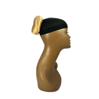 Unique's Kanekalon Bun 5 synthetic hair extension in a sleek, natural-looking updo style.