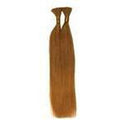 14 Inch Silky Straight bulk human hair extensions with a smooth and natural texture.