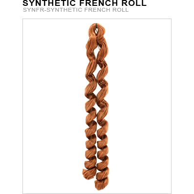 Auburn synthetic hair French roll accessory for women in solid color