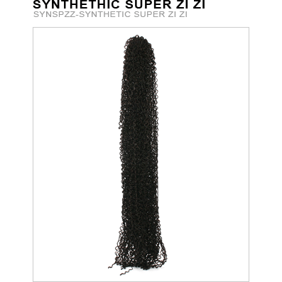 Black Synthetic Super Zi Zi hair extensions for modern braiding styles.