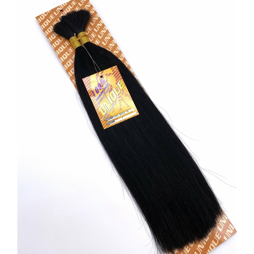 Yaki Bulk 14 Inch 100% Human Hair for Professional Braiding