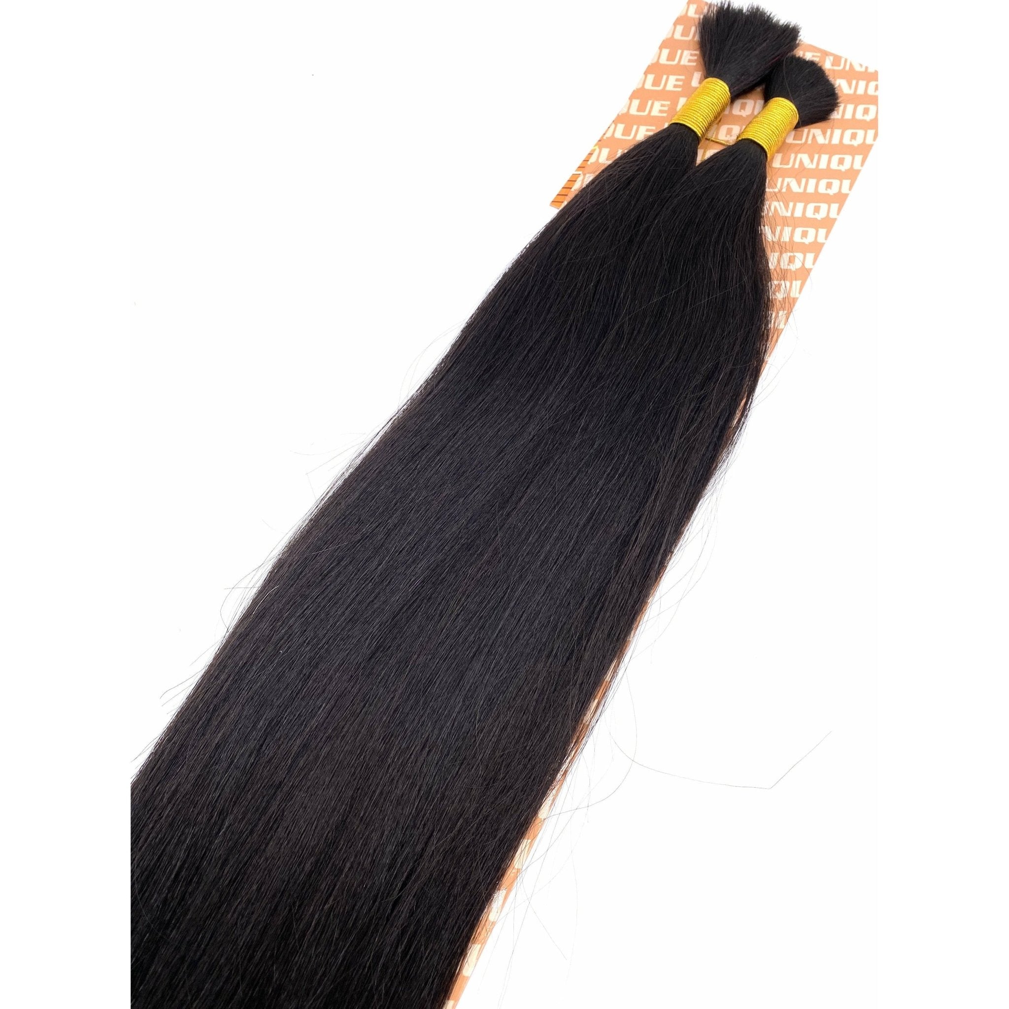 18" Yaki Bulk Human Hair for Braiding - Tangle-Free Natural Style