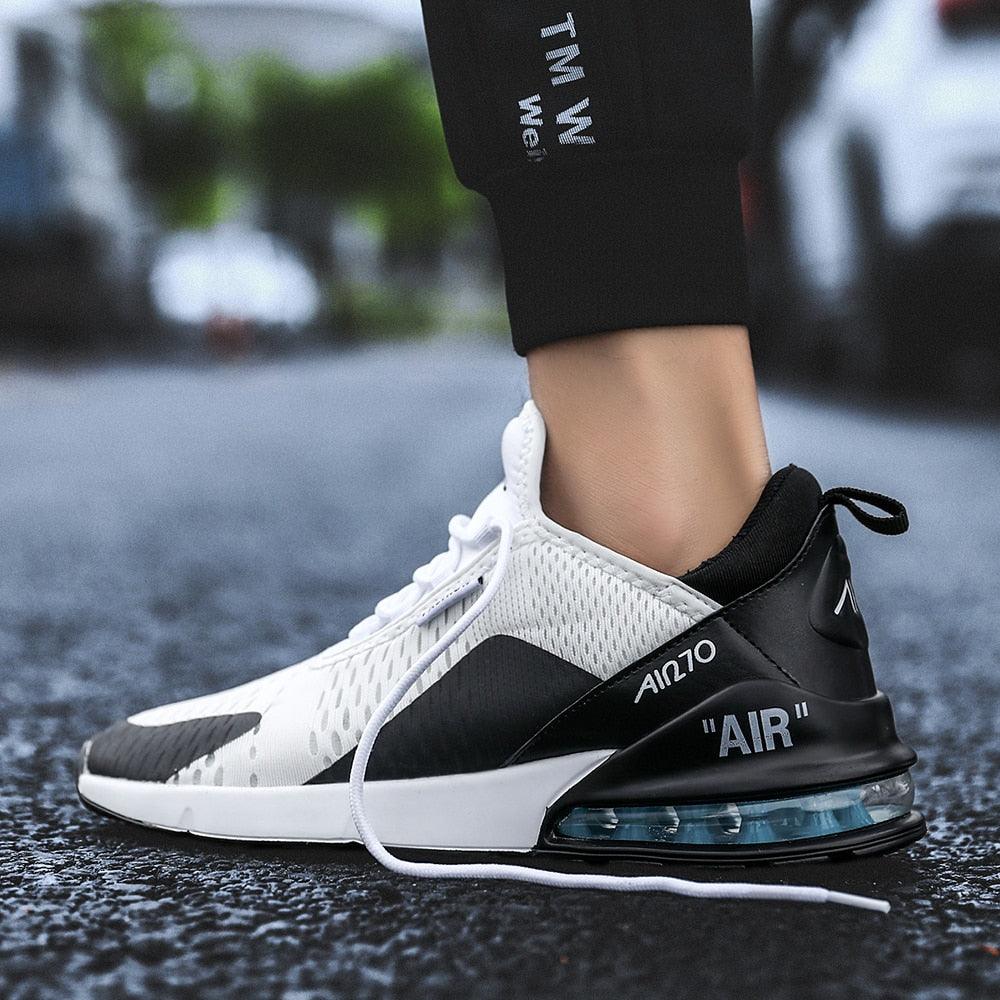 Unisex breathable air cushion sneakers for gym workouts and training, featuring a durable rubber sole.