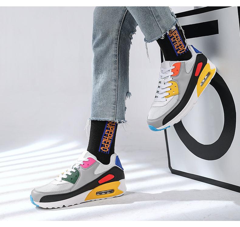 Unisex Air Cushion Sneakers - Colorful Sporty Streetwear Shoes
