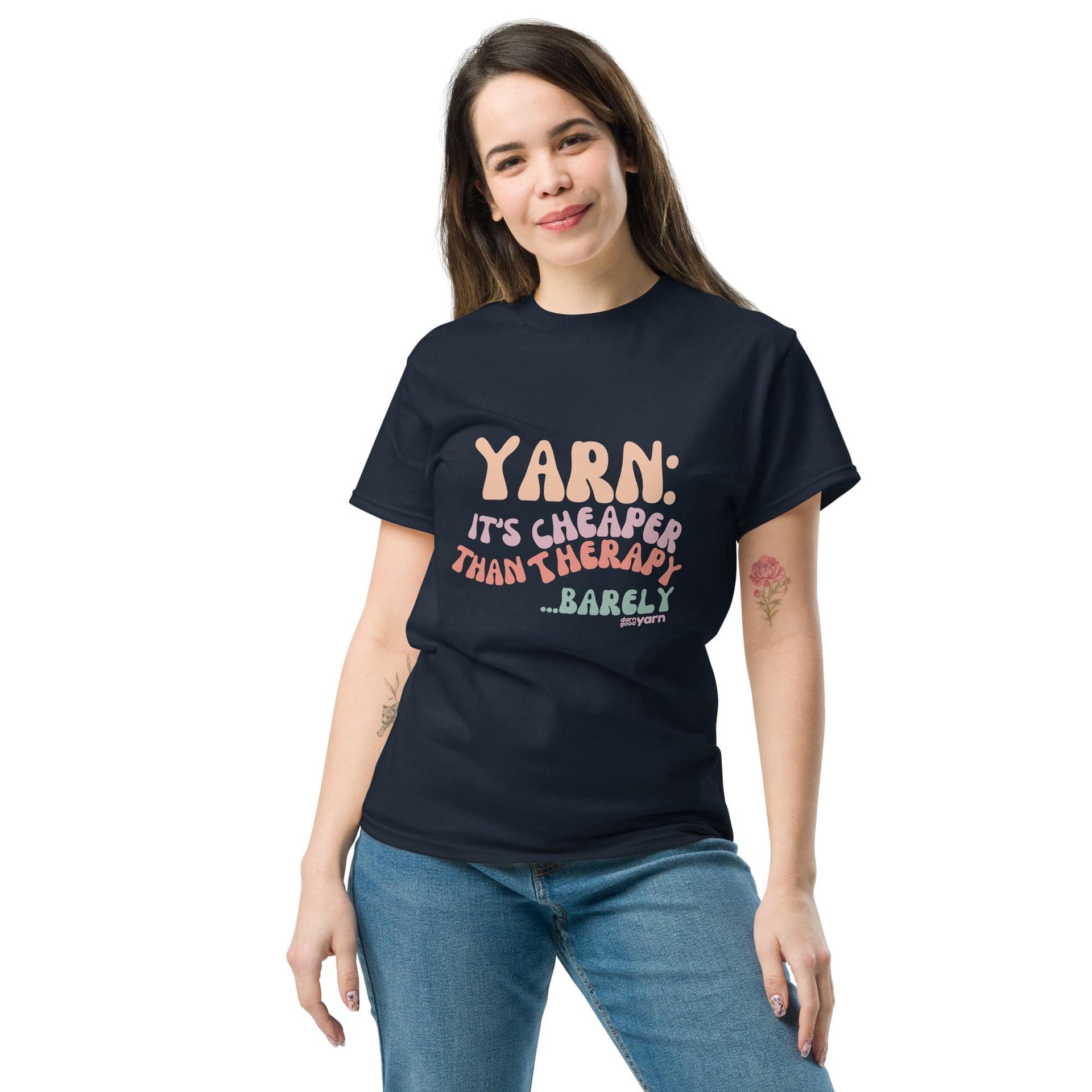 Yarn Therapy Graphic T-Shirt for Fiber Artists