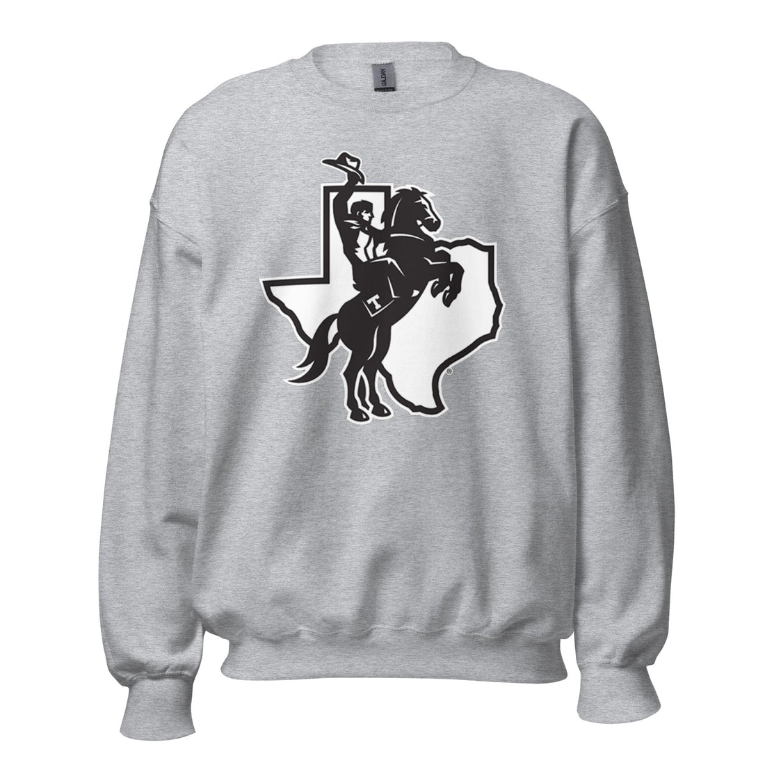 Tarleton State University Rider Logo unisex sweatshirt in a classic crewneck style