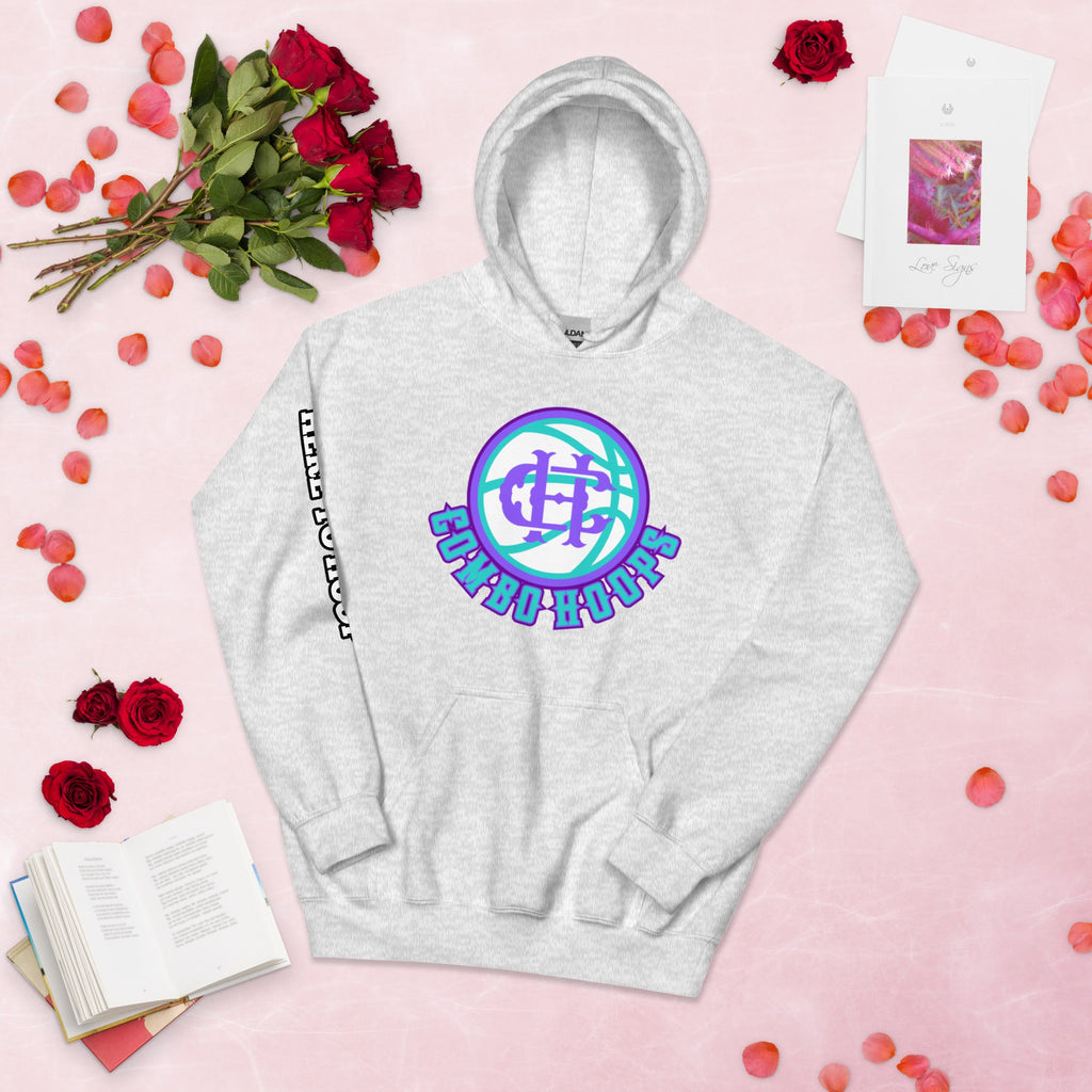Black Heavy Blend Unisex Hoodie with Combo Hoops Graphic Logo - Image 45