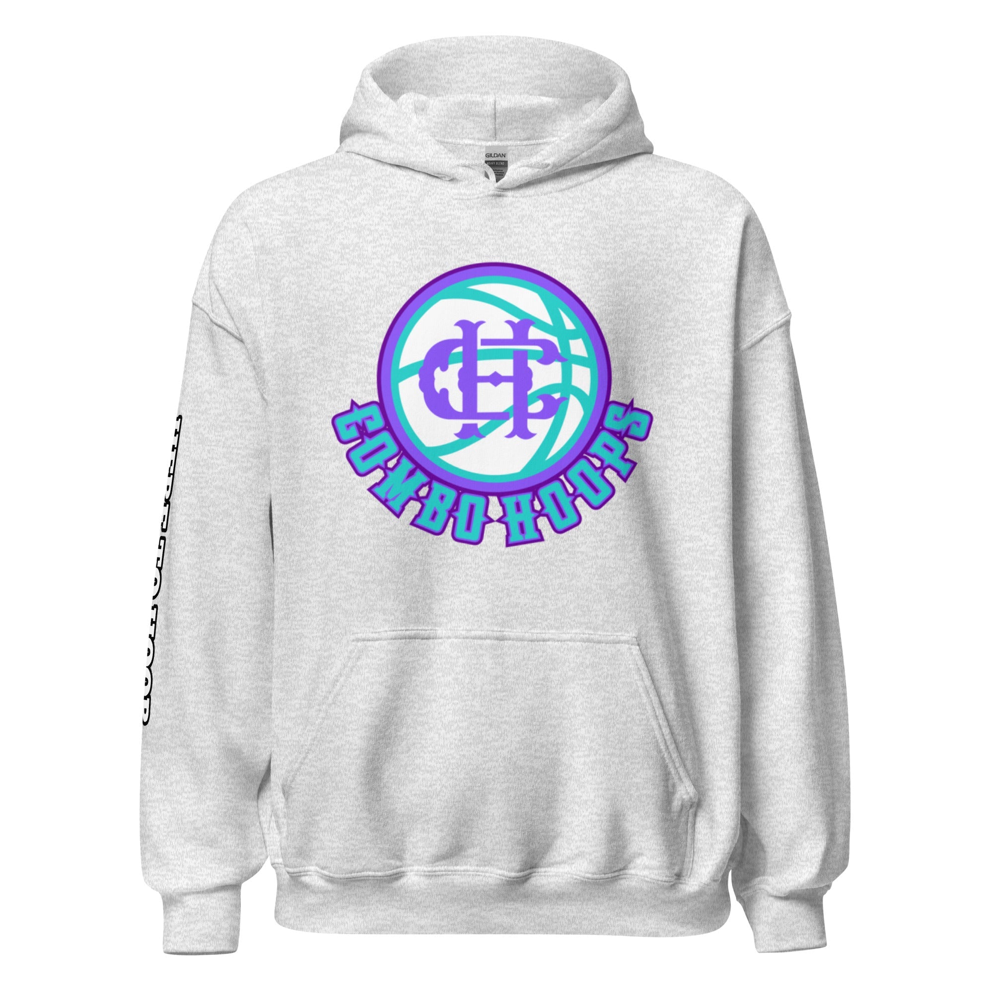 Black Heavy Blend Unisex Hoodie with Combo Hoops Graphic Logo - Image 22
