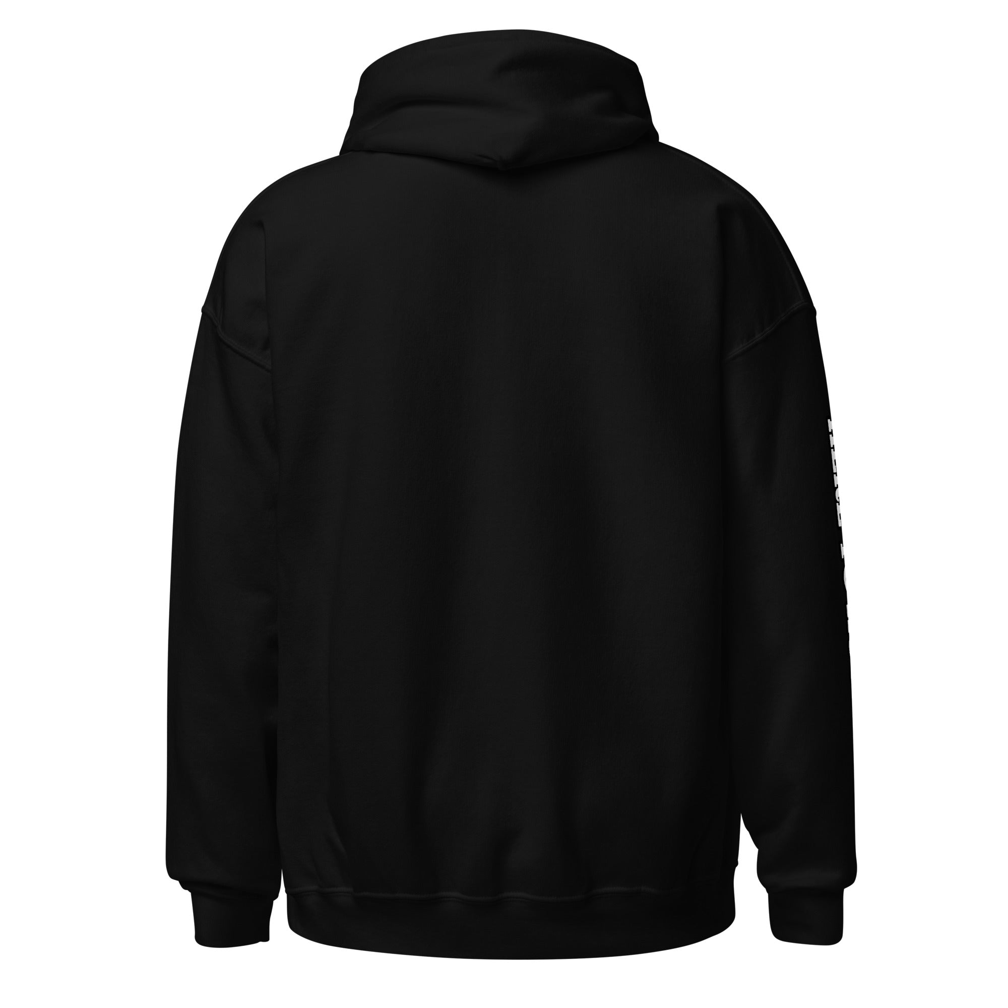 Black Heavy Blend Unisex Hoodie with Combo Hoops Graphic Logo - Image 3