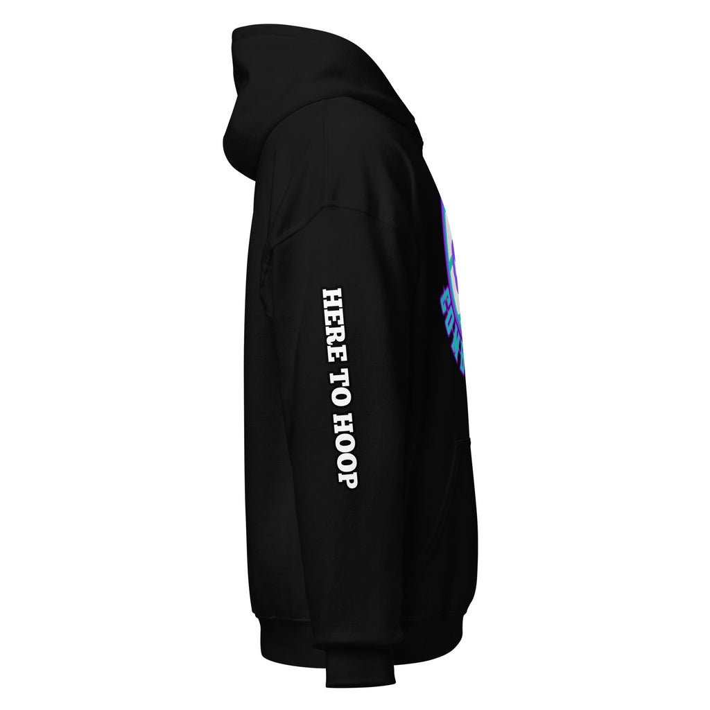 Black Heavy Blend Unisex Hoodie with Combo Hoops Graphic Logo - Image 5