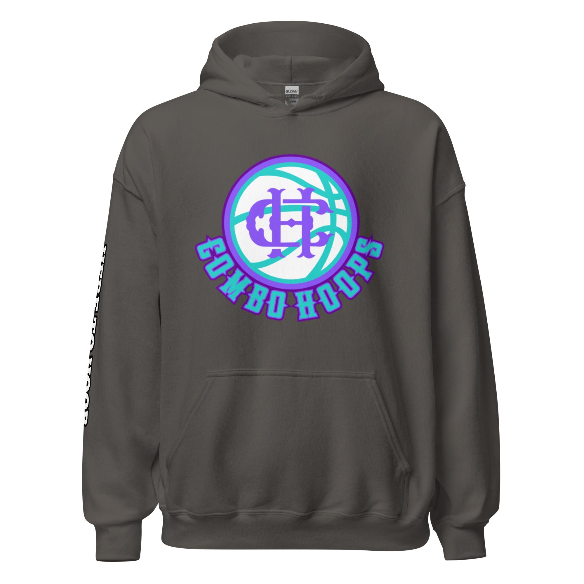 Black Heavy Blend Unisex Hoodie with Combo Hoops Graphic Logo - Image 14