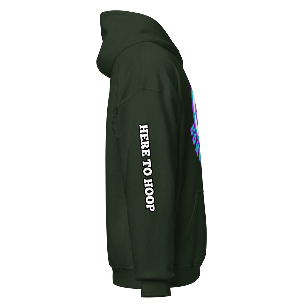 Black Heavy Blend Unisex Hoodie with Combo Hoops Graphic Logo - Image 9