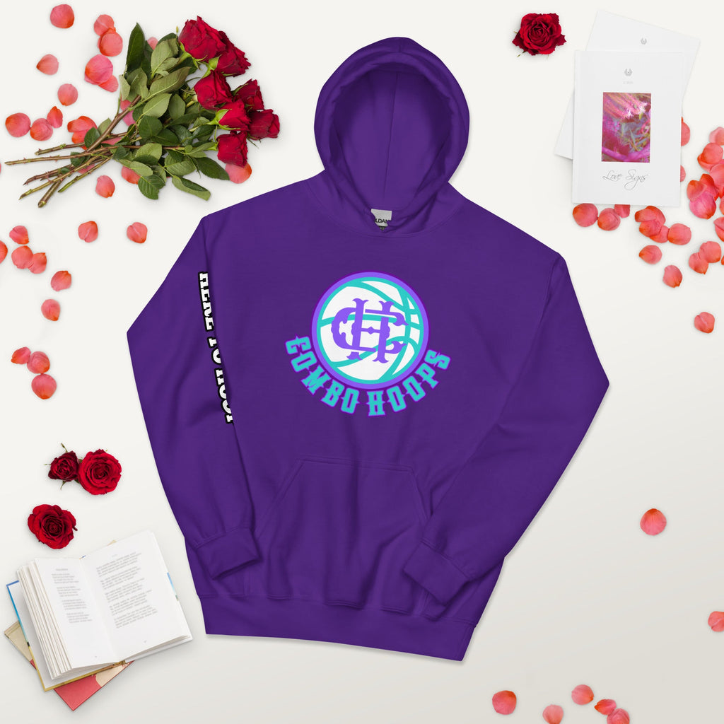 Black Heavy Blend Unisex Hoodie with Combo Hoops Graphic Logo - Image 35