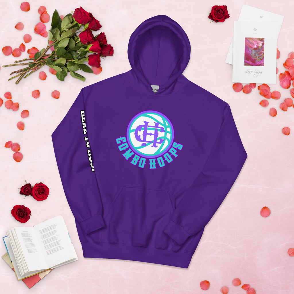 Black Heavy Blend Unisex Hoodie with Combo Hoops Graphic Logo - Image 33