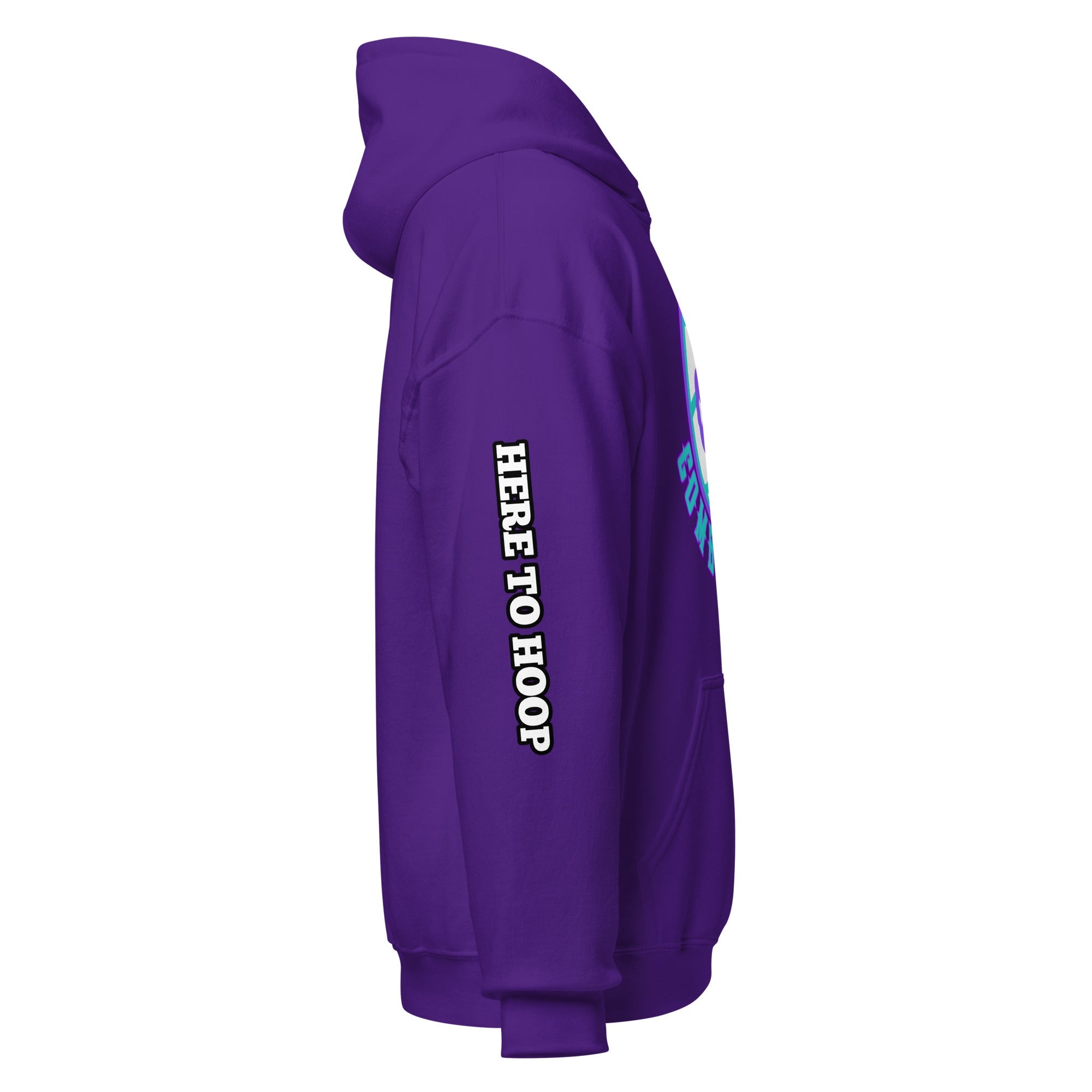 Black Heavy Blend Unisex Hoodie with Combo Hoops Graphic Logo - Image 13