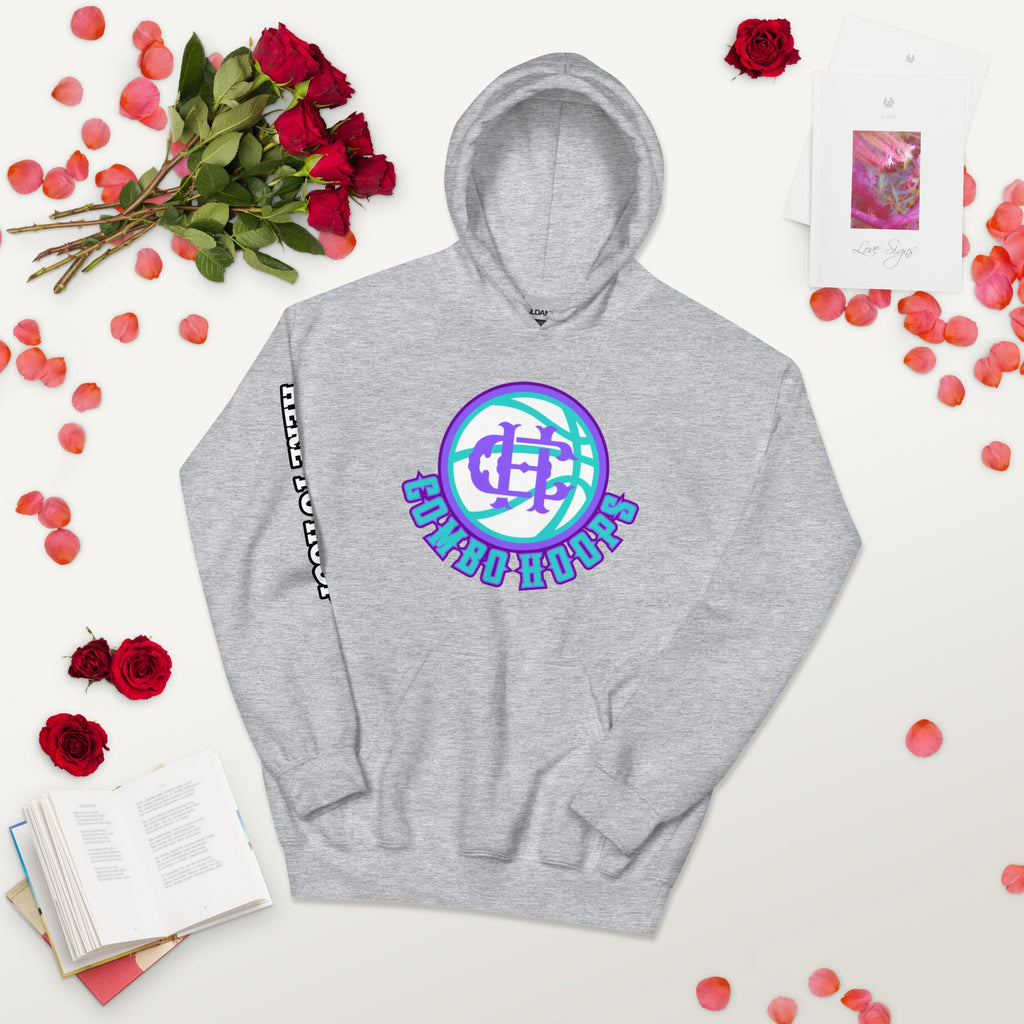 Black Heavy Blend Unisex Hoodie with Combo Hoops Graphic Logo - Image 43