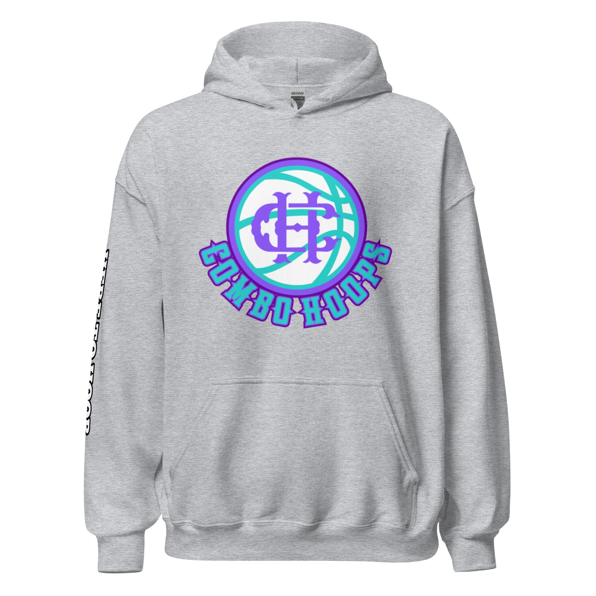 Black Heavy Blend Unisex Hoodie with Combo Hoops Graphic Logo - Image 18