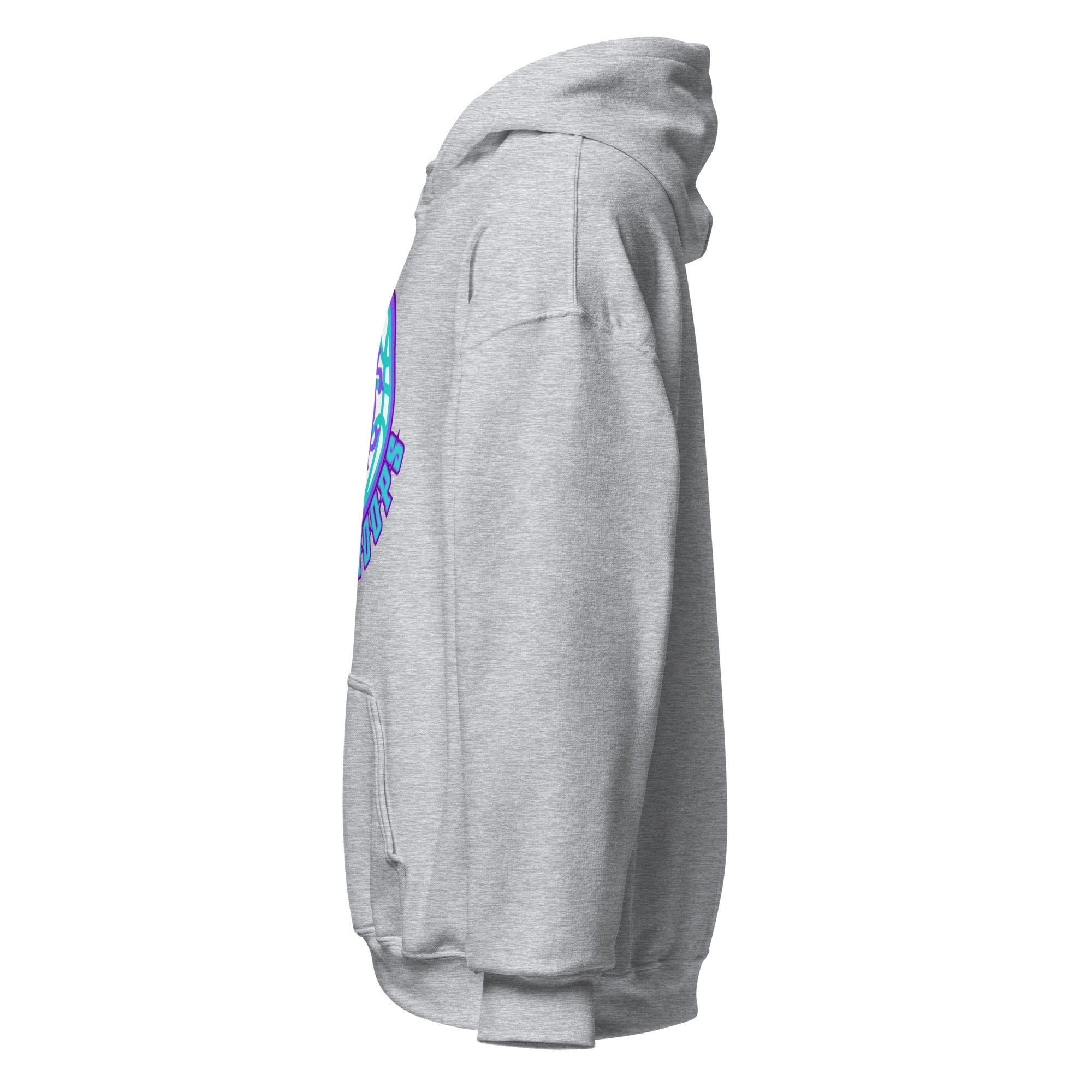 Black Heavy Blend Unisex Hoodie with Combo Hoops Graphic Logo - Image 20