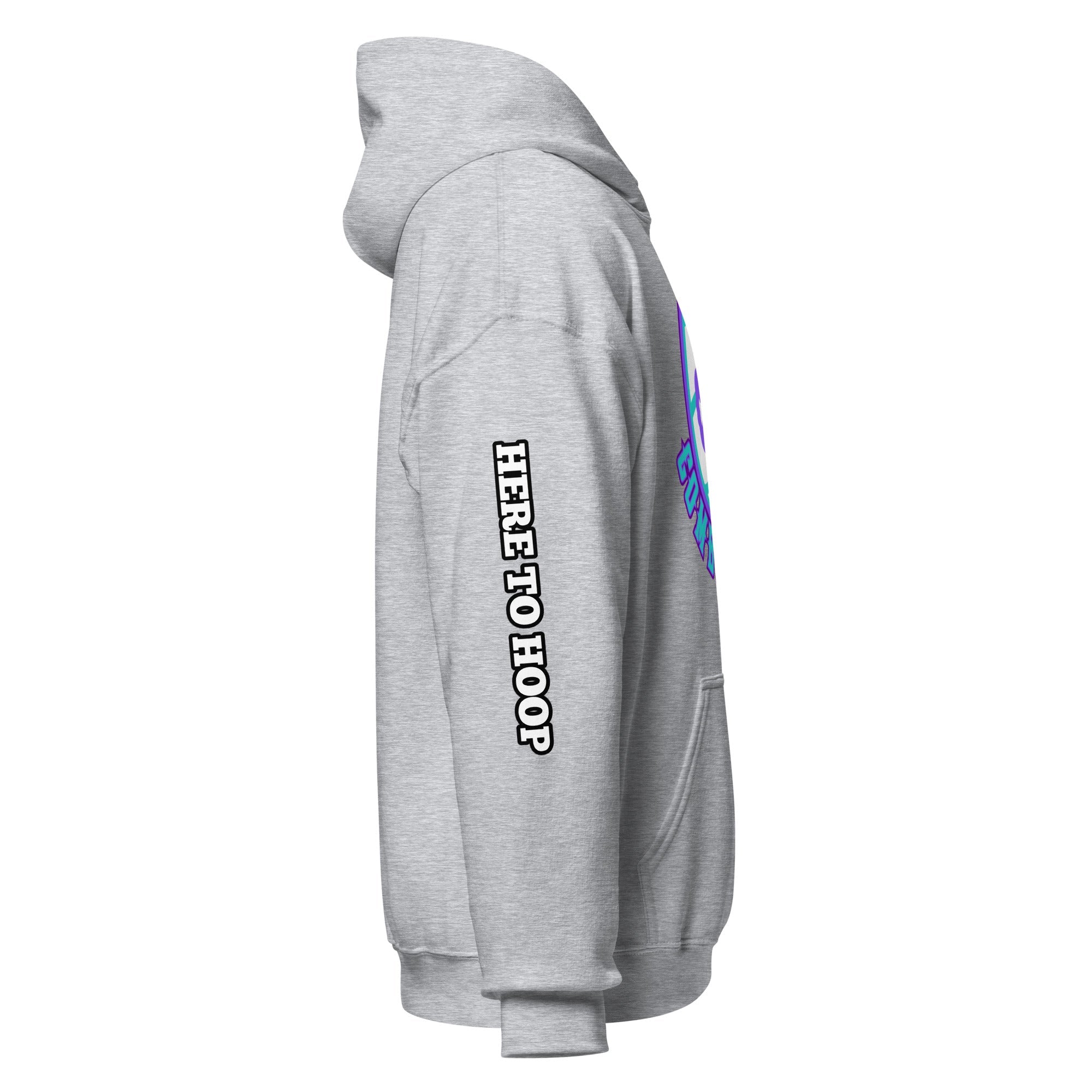 Black Heavy Blend Unisex Hoodie with Combo Hoops Graphic Logo - Image 21