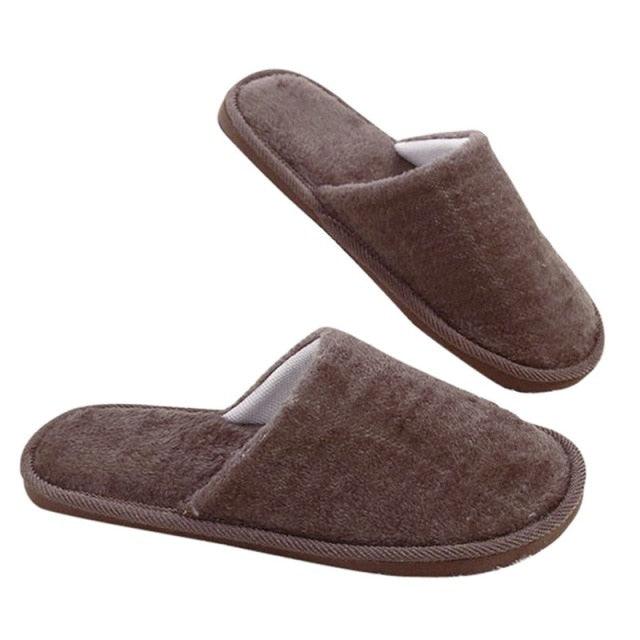 Unisex Winter Plush Clogs Warm Fuzzy House Slippers with Memory Foam