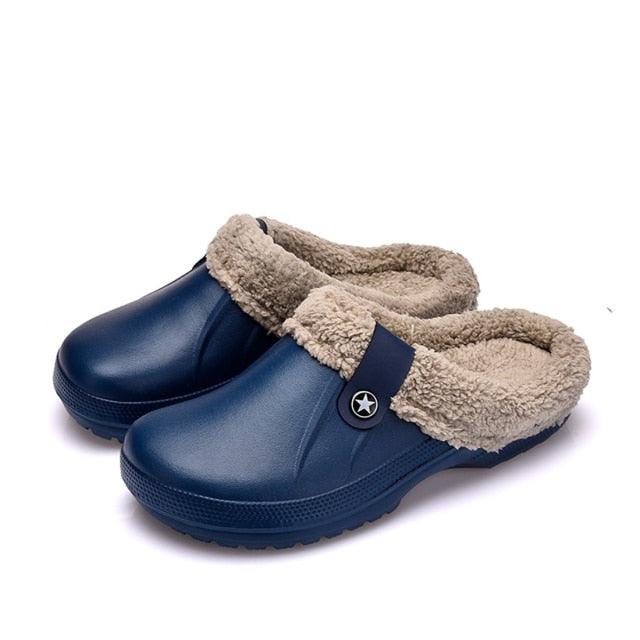 Plush Lined Winter Clogs: Unisex Modern Indoor & Outdoor Slippers