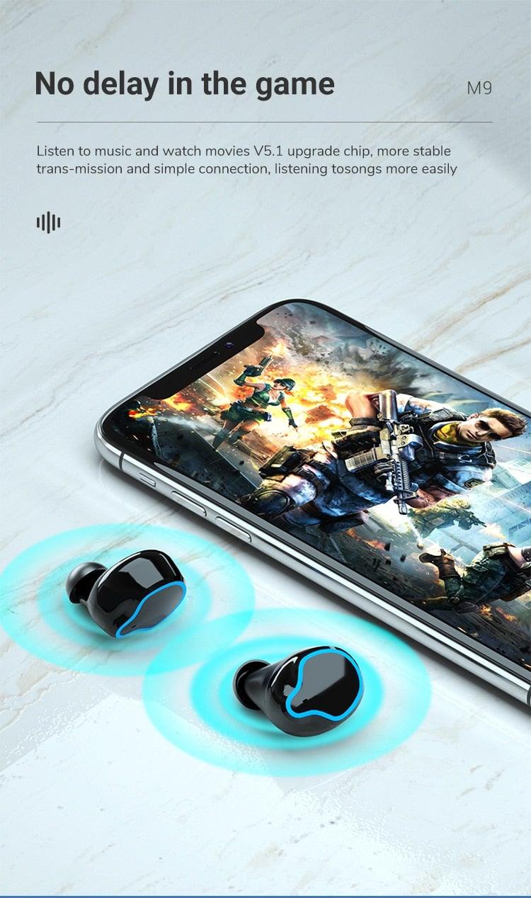 Lightweight Waterproof Bluetooth 5.1 Sports Earphones - M9