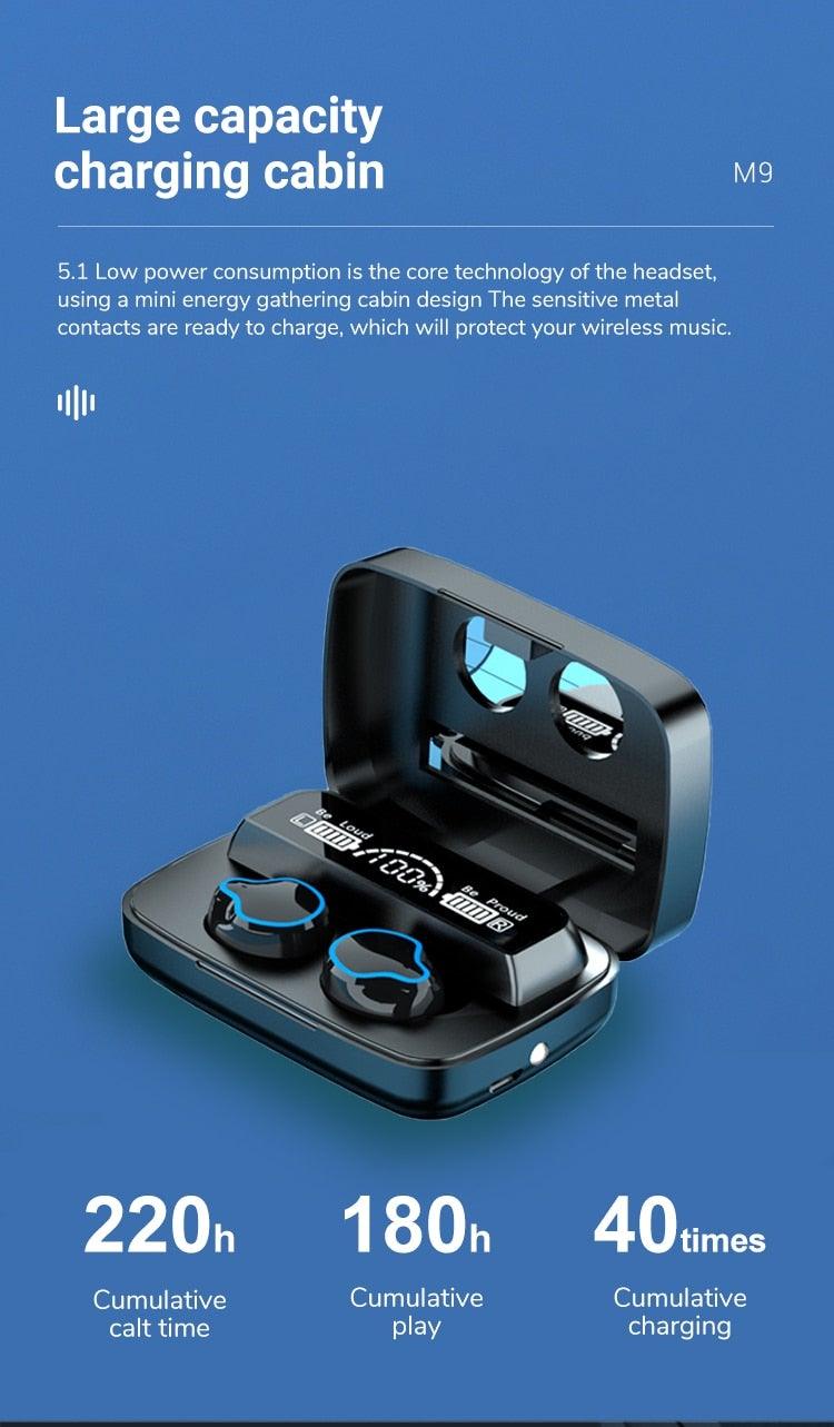 Lightweight Waterproof Bluetooth 5.1 Sports Earphones - M9