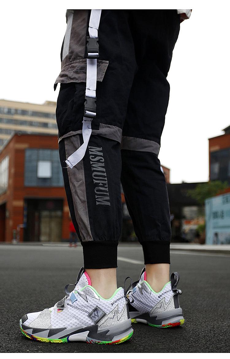 Unisex High Top Rainbow Basketball Shoes Breathable Street Sneakers