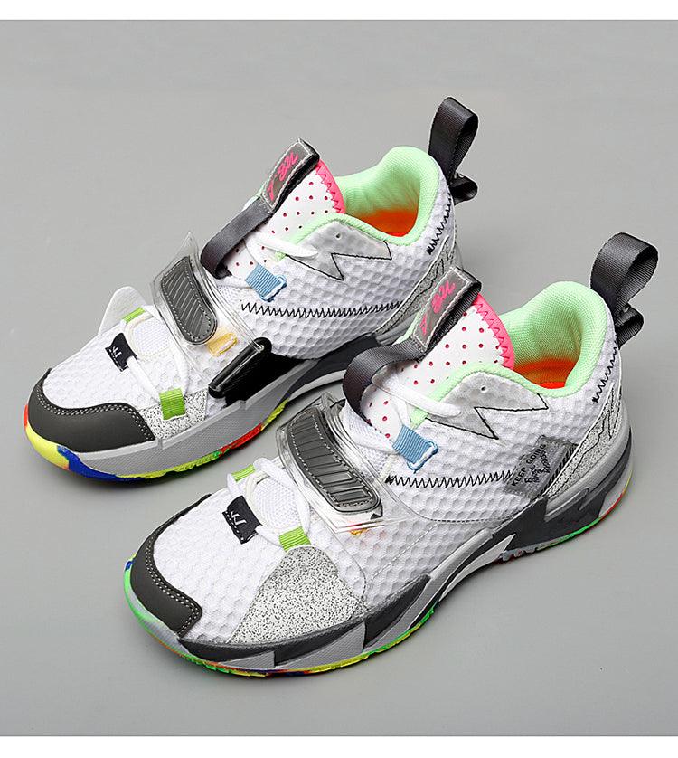 Unisex High Top Rainbow Basketball Shoes Breathable Street Sneakers