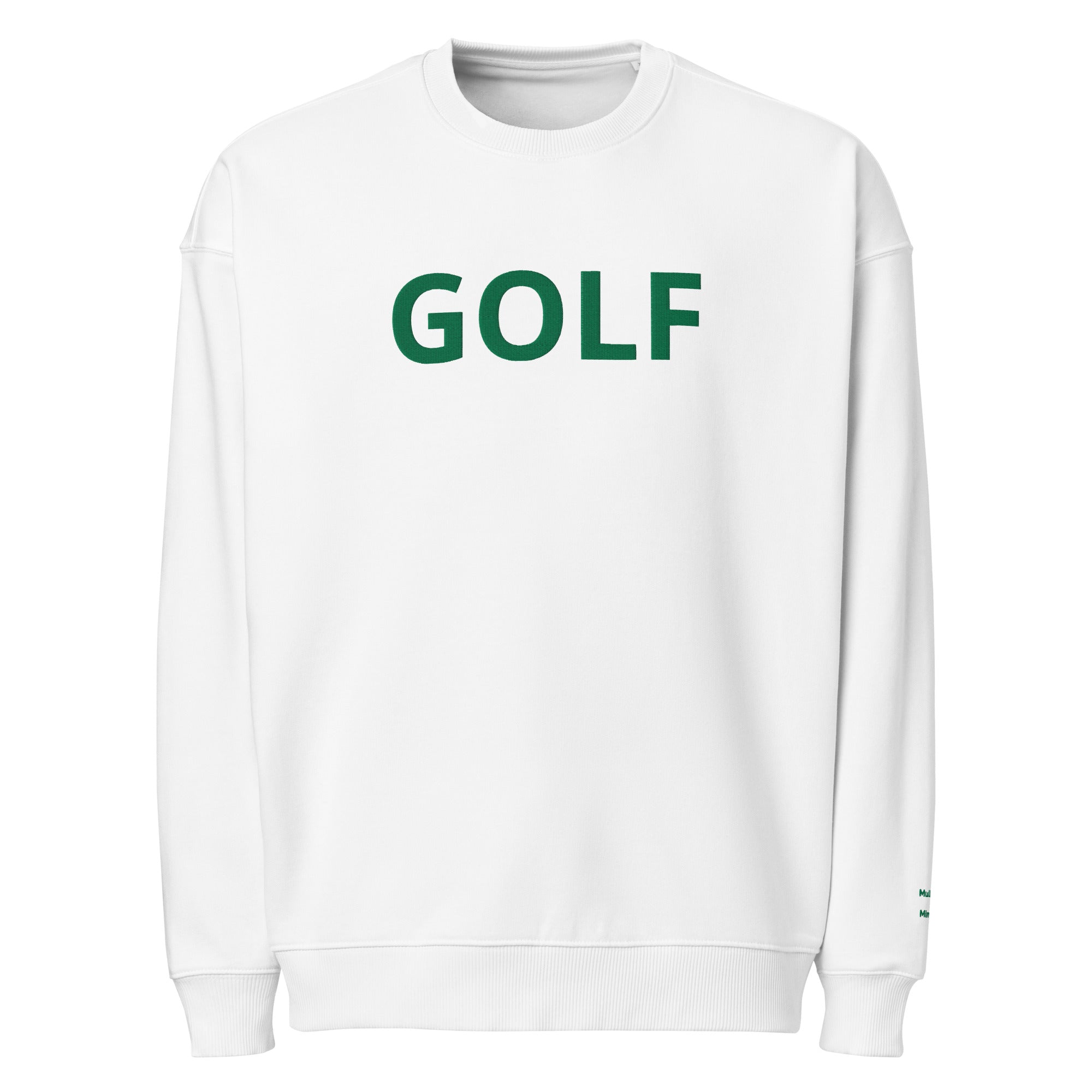 Oversized Embroidered GOLF Sweatshirt – Mulligans & Mimosas Sleeve Detail