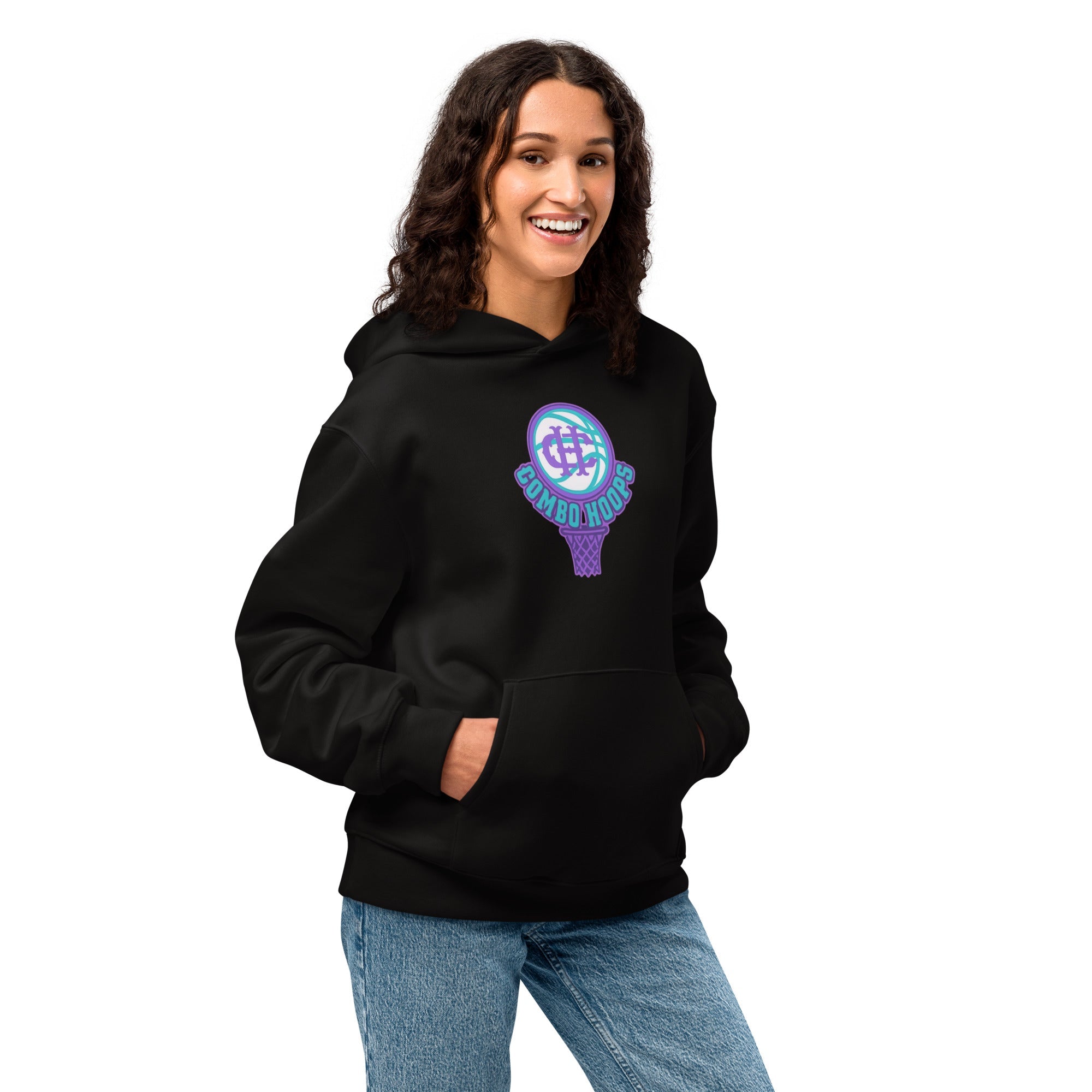 Black Heavyweight Oversized Graphic Hoodie - Image 2