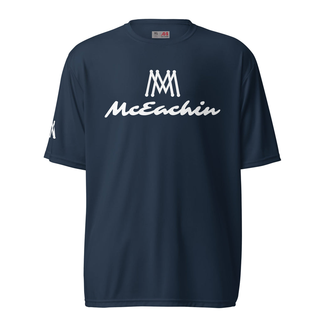 McEachin White logo Performance Tee